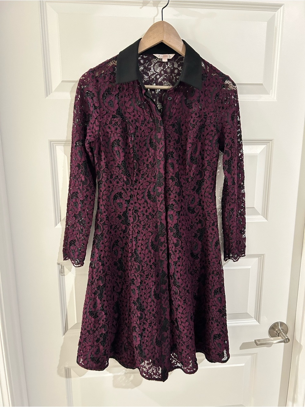 Nanette Lepore Lace Dress Purple Black Size 4
